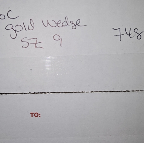 Born b.o.c Gold Floral Slingback Wedge Sandals Comfort Cork Heel Shoes‎ Size 10 - Picture 11 of 12